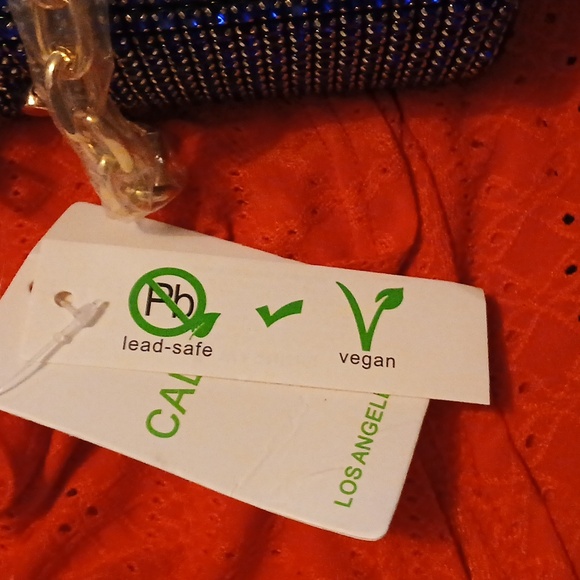 Blue Rhinestone Mini Bag - Picture 3 of 11